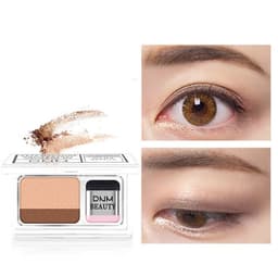 image-Double Color Lazy Double Layer Shadow Eyeshadow Makeup Palette Pigment Waterproof Shimmer Eye Makeup Cosmetics