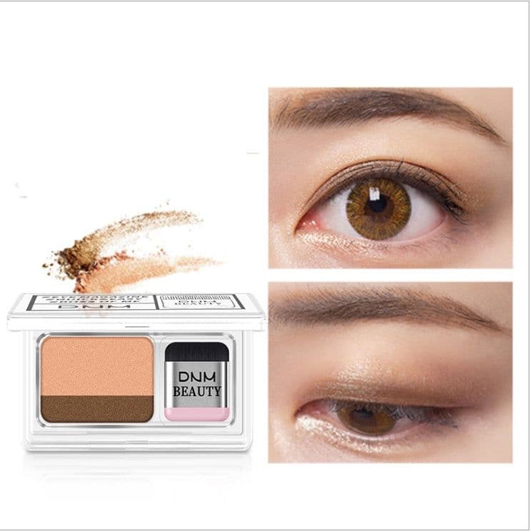 image-Double Color Lazy Double Layer Shadow Eyeshadow Makeup Palette Pigment Waterproof Shimmer Eye Makeup Cosmetics