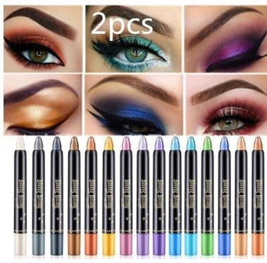 image-Pearlescent Silkworm Eyeshadow Pen Lasting Waterproof And Not Blooming Shiny Pearlescent Gel Pen 15 Color Eye Shadow Pen