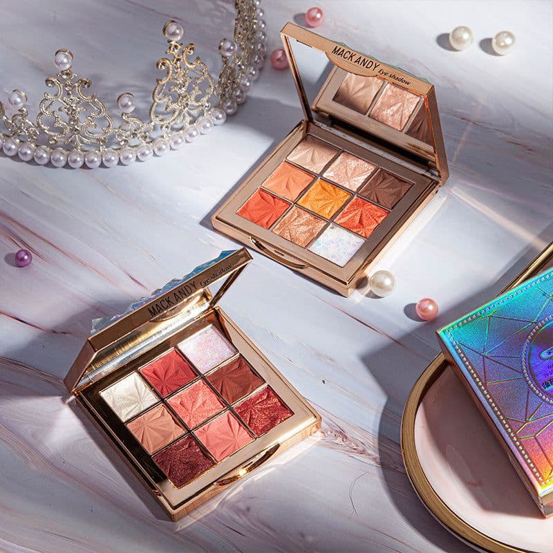 image-Pearl glitter waterproof nine-color eyeshadow palette