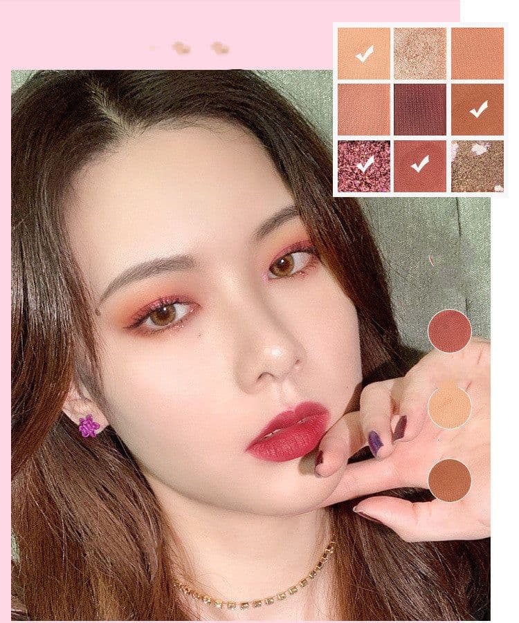 image-New Arrival Charming Eyeshadow Palette 9 Color Make up Palette Matte Shimmer Pigmented Eye Shadow Powder