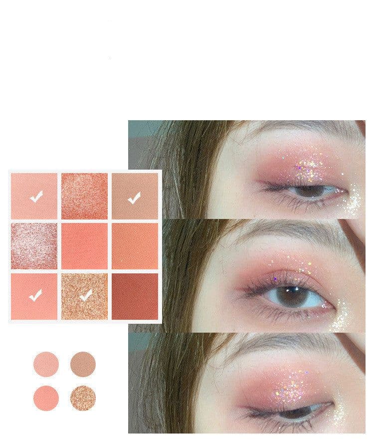 image-New Arrival Charming Eyeshadow Palette 9 Color Make up Palette Matte Shimmer Pigmented Eye Shadow Powder