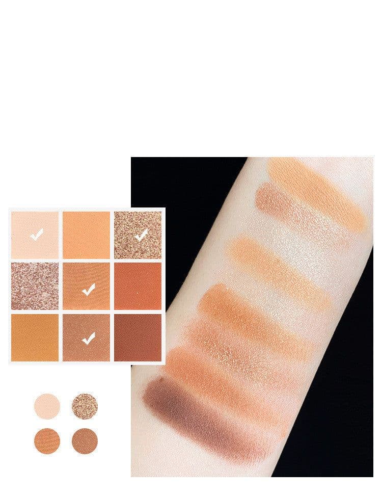 image-New Arrival Charming Eyeshadow Palette 9 Color Make up Palette Matte Shimmer Pigmented Eye Shadow Powder