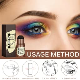 image-Eyebrow Stamp Stencil Kit, 24 Pc Eyebrow Shaping Stencils, Long-lasting Eyebrow Brow Definer, Perfect Make-up Reusable Kit