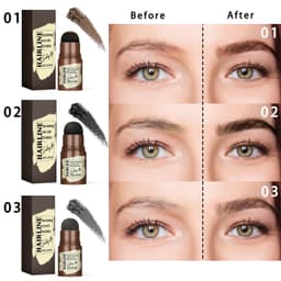 image-Eyebrow Stamp Stencil Kit, 24 Pc Eyebrow Shaping Stencils, Long-lasting Eyebrow Brow Definer, Perfect Make-up Reusable Kit