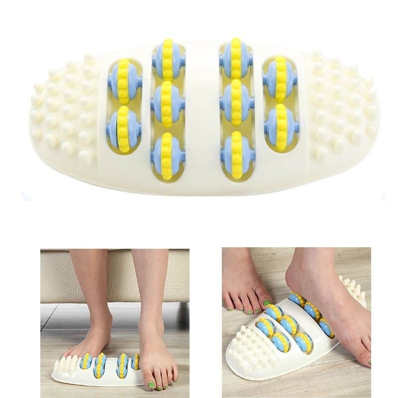 image-Foot Acupressure Massager Roller for Relieve Plantar Fasciitis Heel & Foot Arch Pain Relief help with Circulation Tension