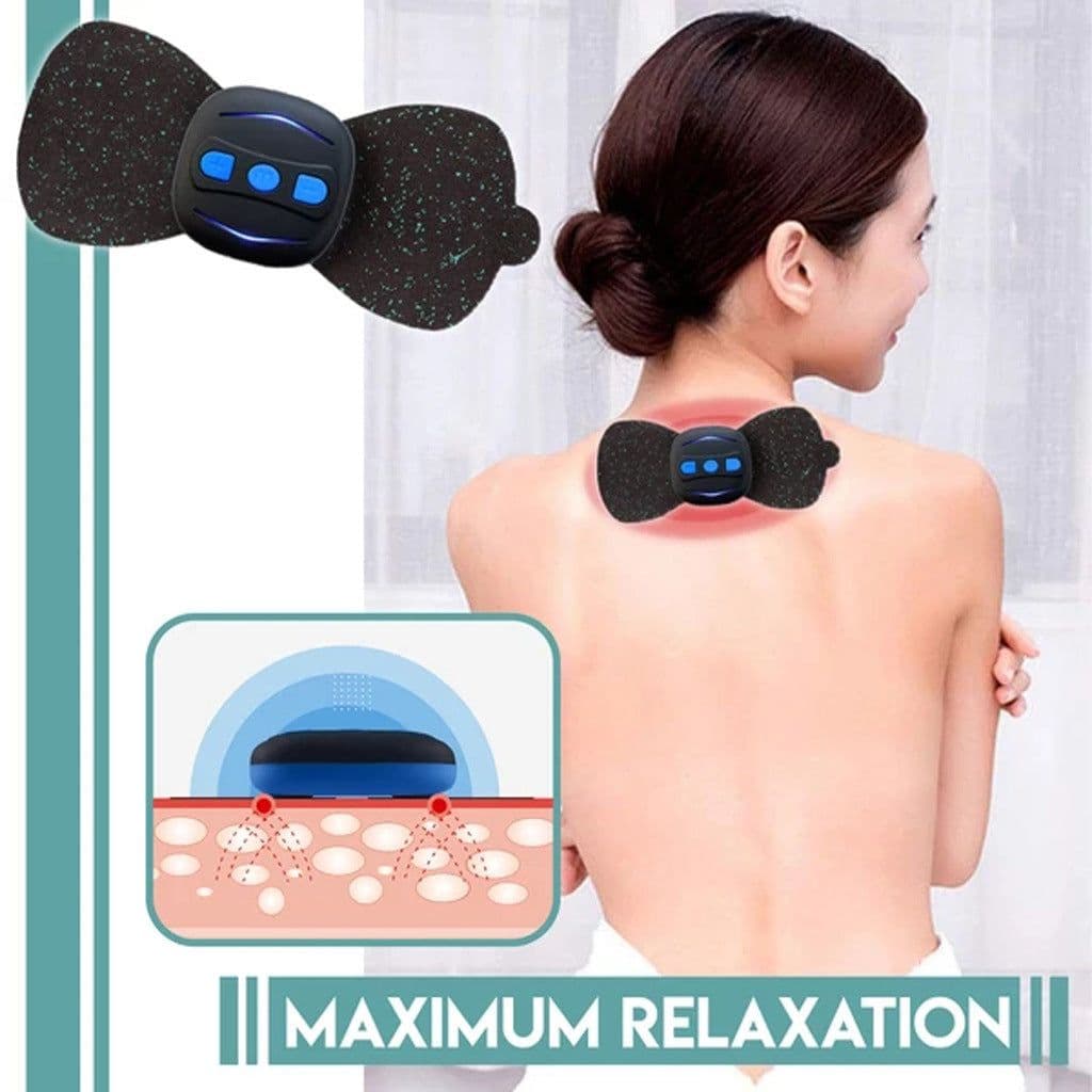 image-Portable Charging Massager Mini Massage Neck Stickers Cervical Vertebra Physiotherapy Instrument