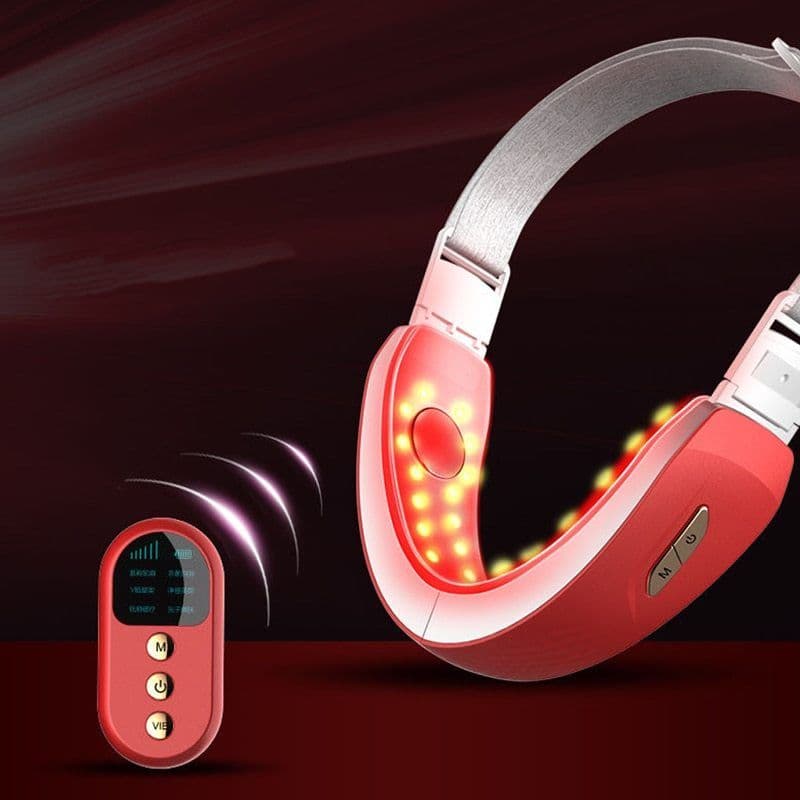 image-Chin V-Line Up Lift Belt Machine LED Photon Therapy Facial Lifting Device
