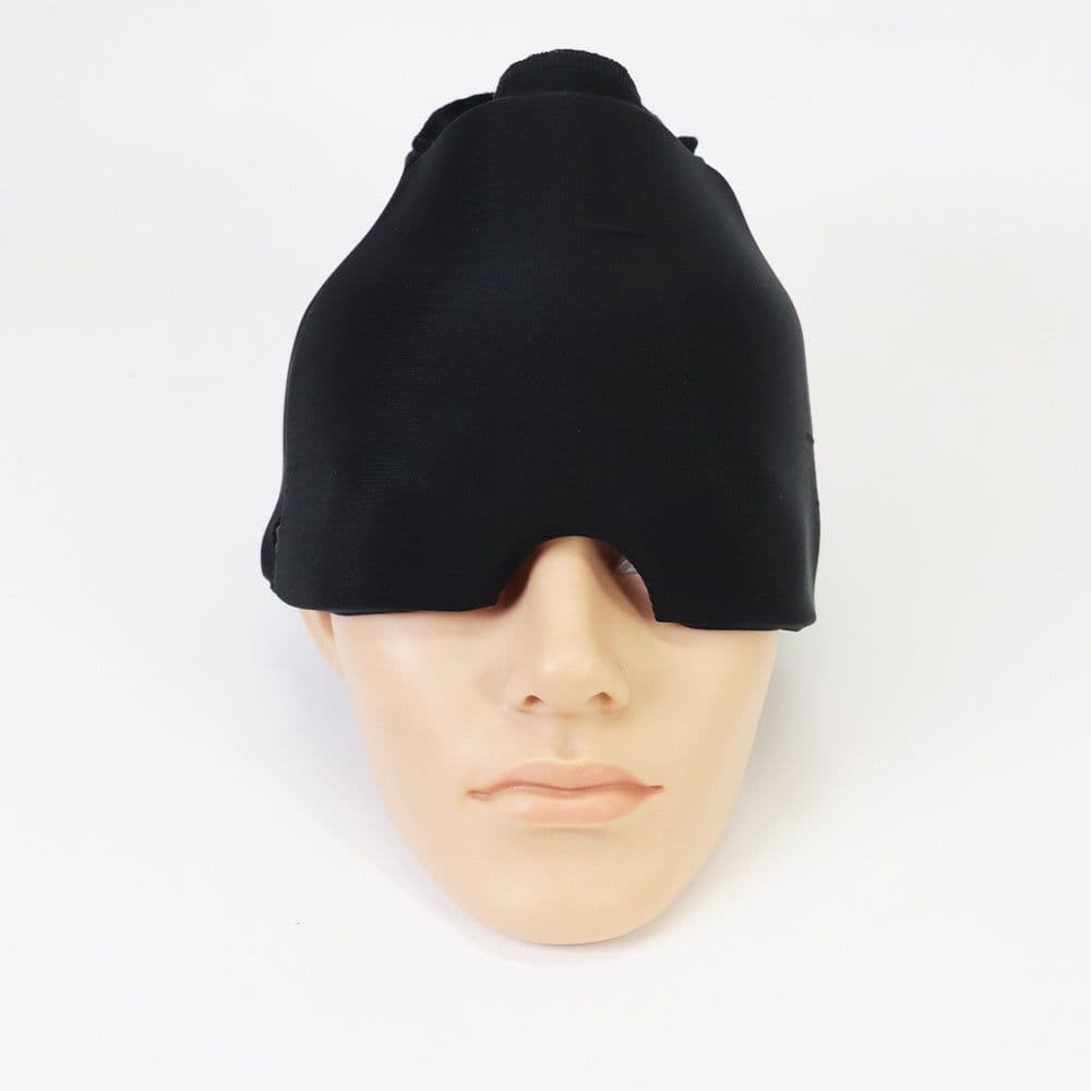 image-Migraine Relief Hat Cold Therapy Migraine Relief Products Comfortable Head Wrap Ice Pack Eye Mask For Puffy Eyes