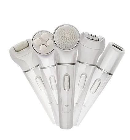 image-5 in 1 Multi-Functional Portable Face and body Skin Care Electric Massager Scrubber with Facial Latex Brush