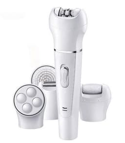 image-5 in 1 Multi-Functional Portable Face and body Skin Care Electric Massager Scrubber with Facial Latex Brush