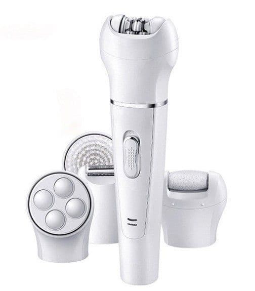 image-5 in 1 Multi-Functional Portable Face and body Skin Care Electric Massager Scrubber with Facial Latex Brush
