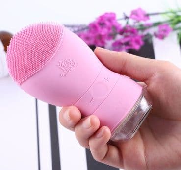 image-Silicone cleansing instrument pore cleaner charging face meter electric waterproof ultrasonic vibration beauty instrument massager