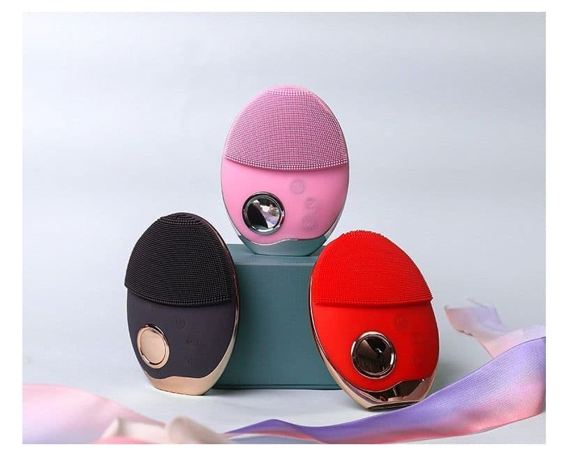 image-Wireless charging skin cleansing beauty instrument electric cleaning brush ultrasonic vibration wash brush
