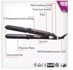 image-Steam Hair Straightener Spray Clamp