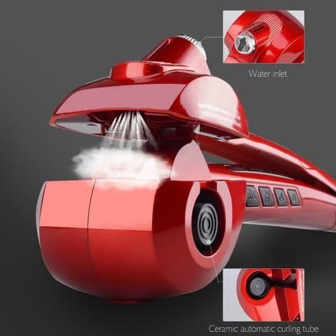 image-Professional ceramic hair steam machine hair curler roller curling iron, hair waver in digital magic styling tools styler