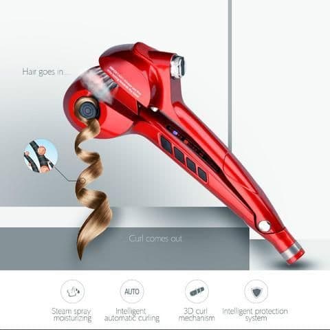 image-Professional ceramic hair steam machine hair curler roller curling iron, hair waver in digital magic styling tools styler