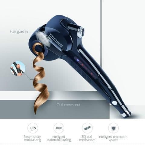 image-Professional ceramic hair steam machine hair curler roller curling iron, hair waver in digital magic styling tools styler