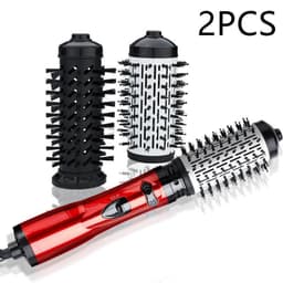 image-Professional Hair Dryer Rotary Brush Machine 2 in 1 Multifunction Hair Curler Curling Iron Wand Styling Tools