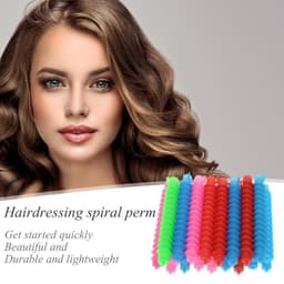image-Plastic Long Styling Barber Salon Tool Hairdressing Spiral Hair Perm Rod Hairdressing Curler Rollers Salon Tool