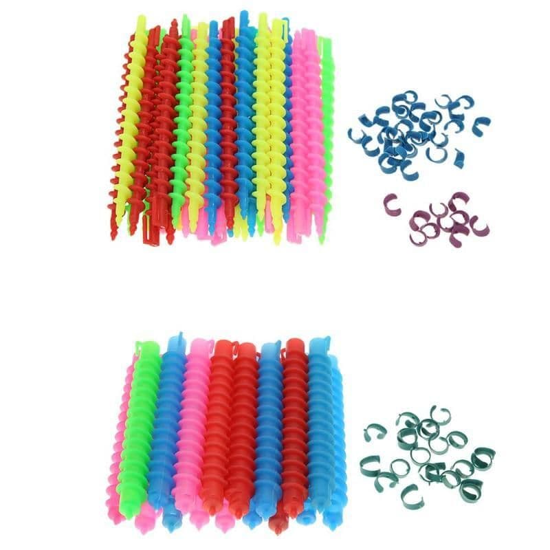 image-Plastic Long Styling Barber Salon Tool Hairdressing Spiral Hair Perm Rod Hairdressing Curler Rollers Salon Tool