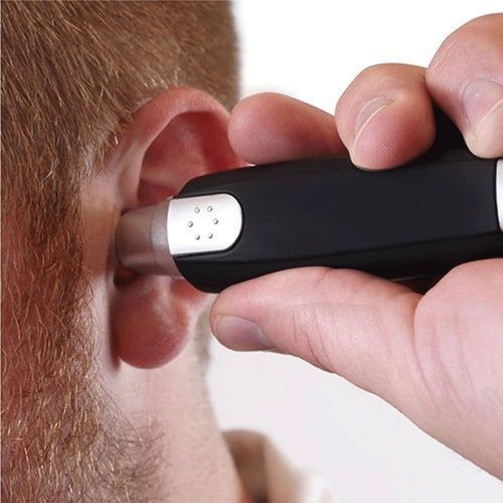 image-Electric Nose Ear Hair Trimmer Eyebrow Shaver Clipper Groomer Cleaner Unisex Electric Nose Hair Trimmer Portable Ear Hair Removal Painless Nose Hair Clipper with LED Light for Men and Women