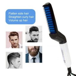 image-Hair Straightener Men Multifunctional Comb Curling Electric Brush Professional Hair Comb Brush Beard Straightener Hair Curler Fast Heating Styling Tools