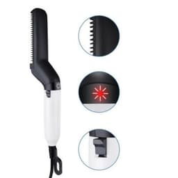 image-Hair Straightener Men Multifunctional Comb Curling Electric Brush Professional Hair Comb Brush Beard Straightener Hair Curler Fast Heating Styling Tools
