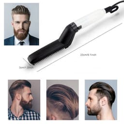 image-Hair Straightener Men Multifunctional Comb Curling Electric Brush Professional Hair Comb Brush Beard Straightener Hair Curler Fast Heating Styling Tools