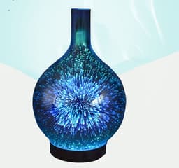 image-3D Glass Aroma Diffuser Colorful Lamp Humidifier Night Light