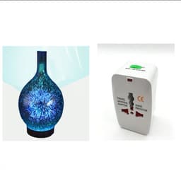 image-3D Glass Aroma Diffuser Colorful Lamp Humidifier Night Light