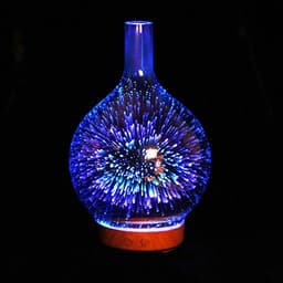image-3D Glass Aroma Diffuser Colorful Lamp Humidifier Night Light