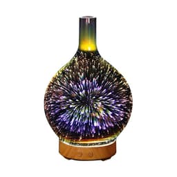 image-3D Glass Aroma Diffuser Colorful Lamp Humidifier Night Light