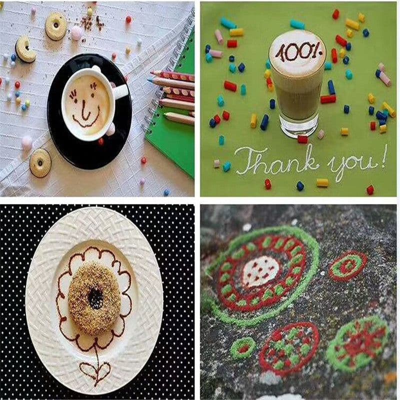image-Electrical Latte Art Pen for Coffee Cake Spice Pen Cake Decoration Pen Coffee Carving Pen Baking Pastry Tools