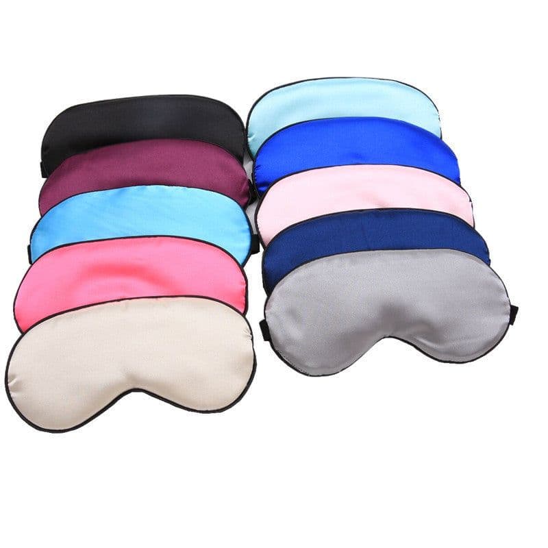 image-1PC Safety Goggles Pure Silk Sleep Eye Mask Padded Shade Cover Travel Relax Aid Blindfold New