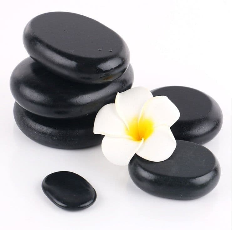 image-Beauty SPA Health Massage Energy Stone Natural Volcanic Hot Stone Back Essential Oil Massage Hot Stone