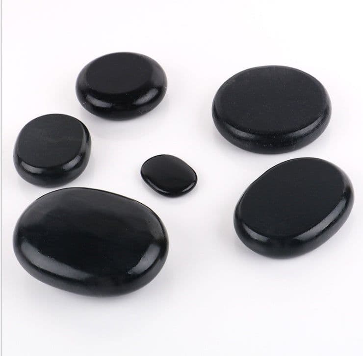 image-Beauty SPA Health Massage Energy Stone Natural Volcanic Hot Stone Back Essential Oil Massage Hot Stone