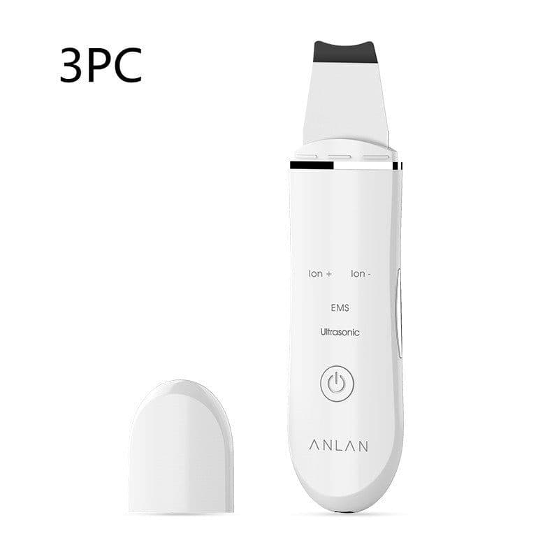 image-Ultrasonic Skin Scrubber Deep Face Cleaning Machine Peeling Shovel Facial Pore Cleaner Face Skin Scrubber Lift Machine