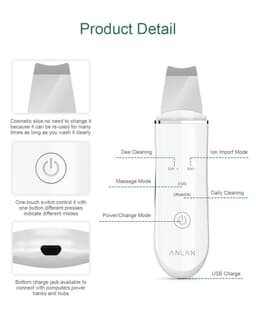 image-Ultrasonic Skin Scrubber Deep Face Cleaning Machine Peeling Shovel Facial Pore Cleaner Face Skin Scrubber Lift Machine