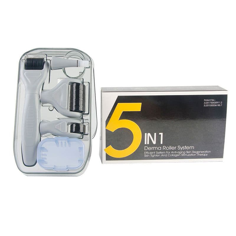 image-DermaKit™ 6-in-1 Derma Roller Kit Facial Microneedling Set Facial Skin Care Tools Gift Set