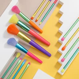 image-Makeup Brush Set 15pcs Multicolor Colourful Makeup Brushes