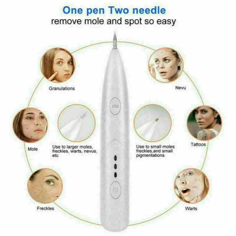 image-Ion Laser Freckle Skin Mole Dark Spot Remover Face Wart Tag Tattoo Removal Pen