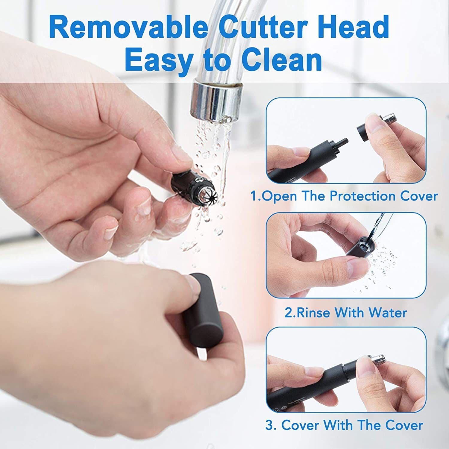 image-Ear And Nose Hair Tmmer For Men And Women-2020, Professional & Painless Nose Hair Clipper Remover With Stainless Steel Blad & IPX7 Waterproof System Amazon Banned