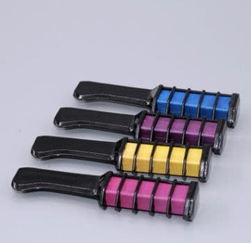 image-Temporary Mini Disposable Crayons Hair Color Dyeing Mascara Dye Chalk Box With Brush