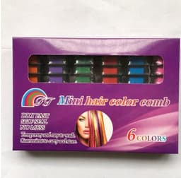 image-Temporary Mini Disposable Crayons Hair Color Dyeing Mascara Dye Chalk Box With Brush