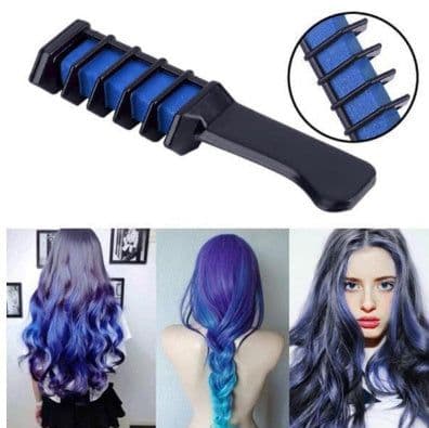 image-Temporary Mini Disposable Crayons Hair Color Dyeing Mascara Dye Chalk Box With Brush