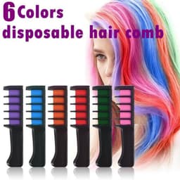 image-Temporary Mini Disposable Crayons Hair Color Dyeing Mascara Dye Chalk Box With Brush