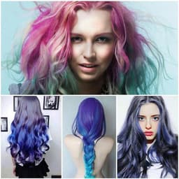 image-Temporary Mini Disposable Crayons Hair Color Dyeing Mascara Dye Chalk Box With Brush