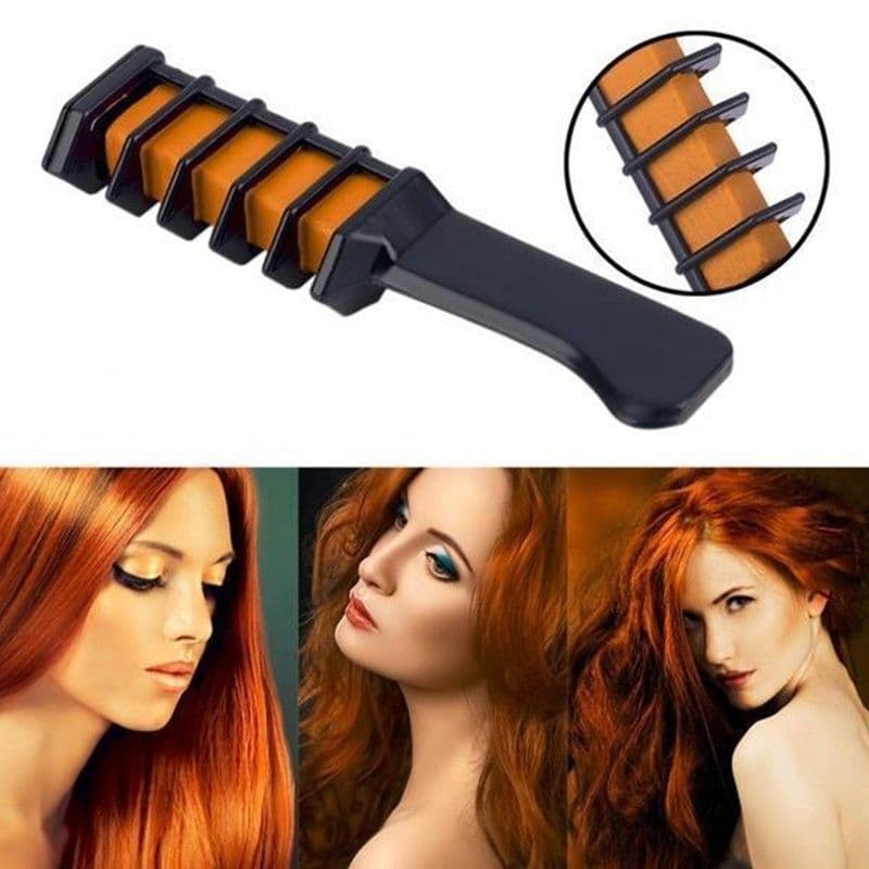 image-Temporary Mini Disposable Crayons Hair Color Dyeing Mascara Dye Chalk Box With Brush