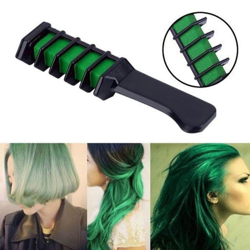 image-Temporary Mini Disposable Crayons Hair Color Dyeing Mascara Dye Chalk Box With Brush